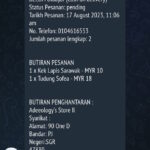 Tangkap layar applikasi Telegram yang menunjukkan pemberitahuan transaksi di bahagian pengurusan.