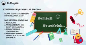 Poster kempen infaq kembali ke sekolah.