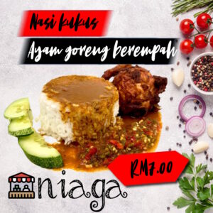 Nasi Kukus Ayam Goreng Berempah