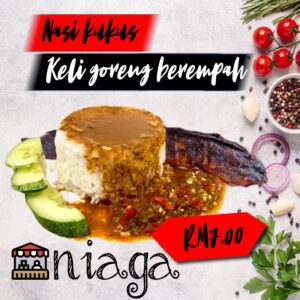 Nasi Kukus Keli Goreng Berempah