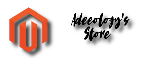 Adeeology's Store transparent logo with Magento logo.