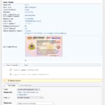 A visitor's registration as recorded by eJMB. This screenshot shows pertinent details, such as name, phone number, and an uploaded picture of the visitor's driving license as prrof of identification.